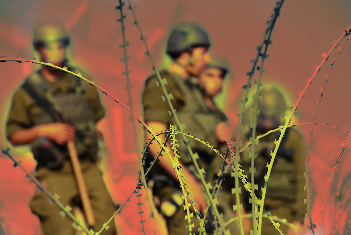 Razor Wire and Soldiers