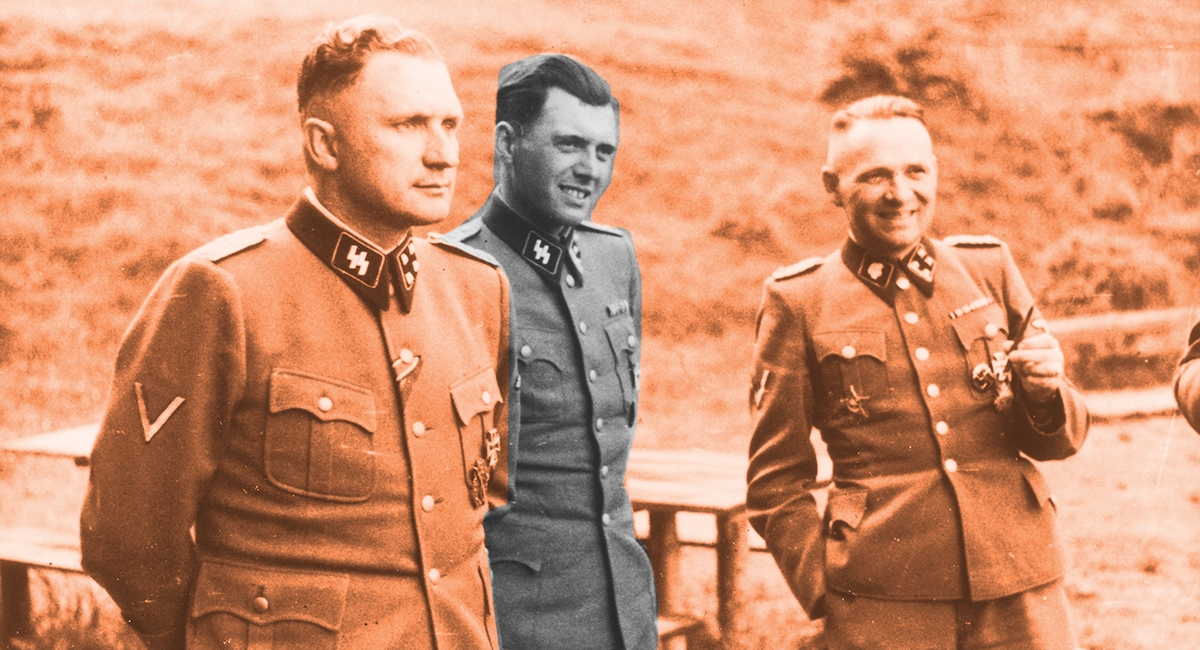 1944年，Richard Baer, Josef Mengele和Rudolf Hoss在奥斯维辛集中营。典当者专辑